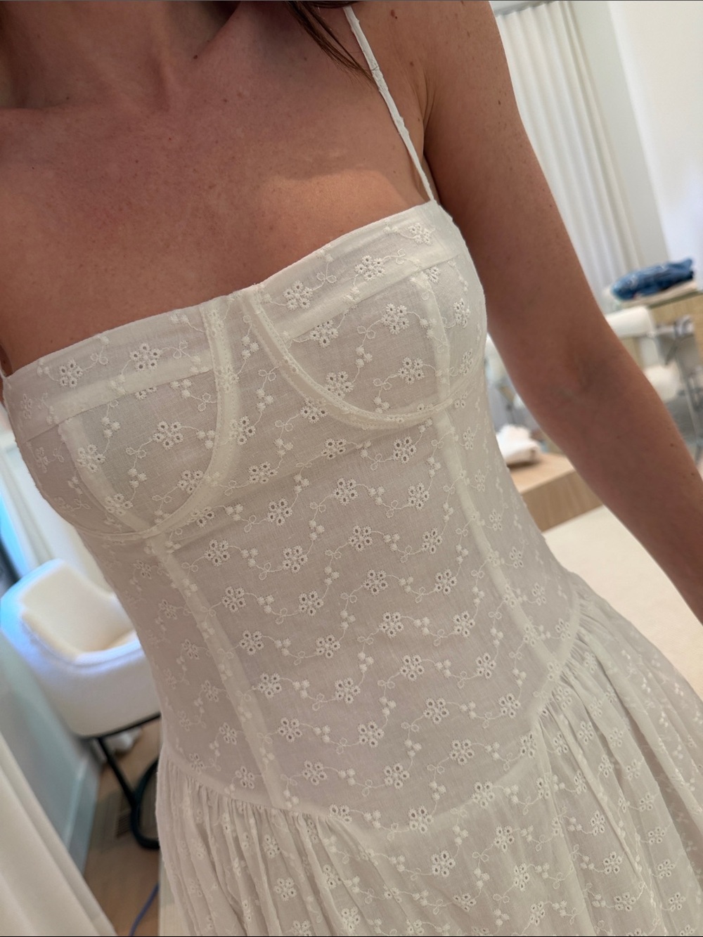 White Spaghetti-Strap Midi Dress - Picture 2 of 3